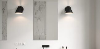 Lampy łazienkowe do lustra - czarne kinkiety